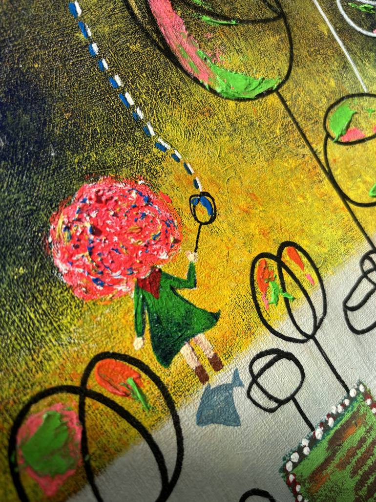 Original Abstract Expressionism Fantasy Painting by Sindy Yeung