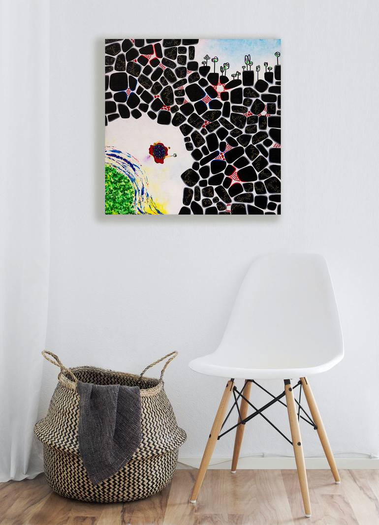 Original Abstract Expressionism Fantasy Painting by Sindy Yeung