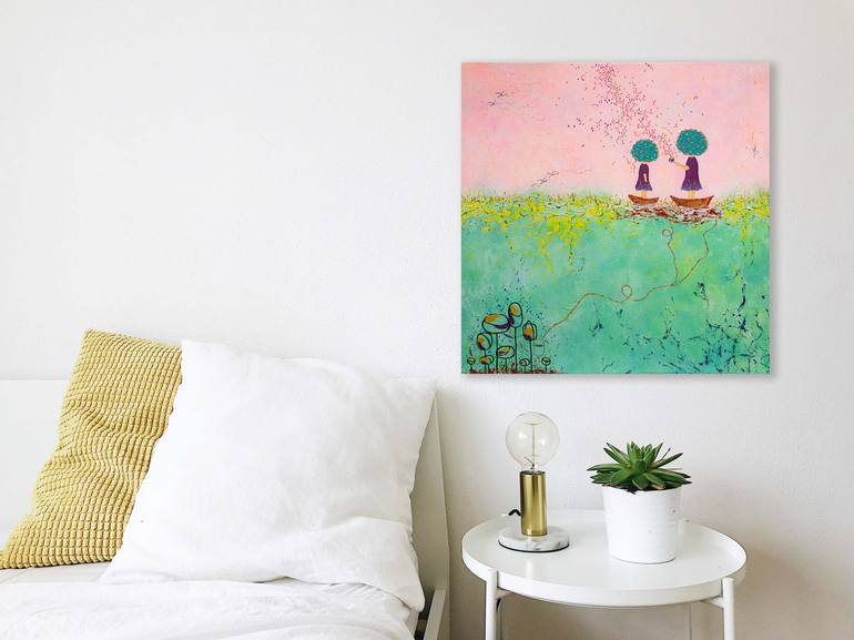 Original Abstract Fantasy Painting by Sindy Yeung