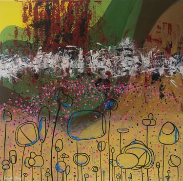 Original Abstract Garden Paintings by Sindy Yeung
