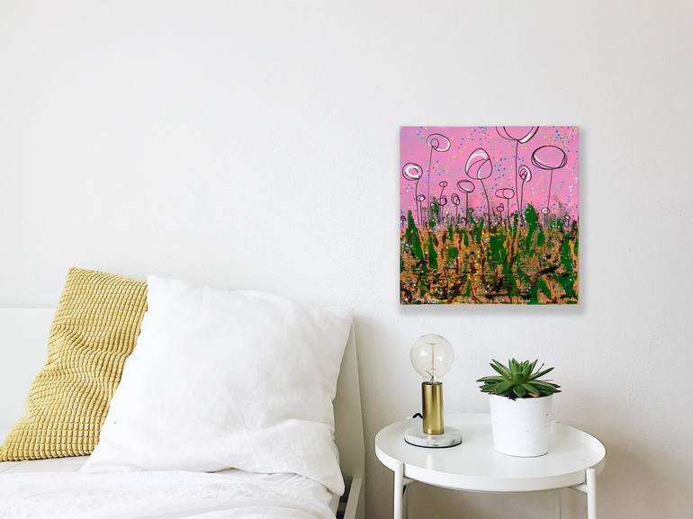 Original Abstract Expressionism Floral Painting by Sindy Yeung