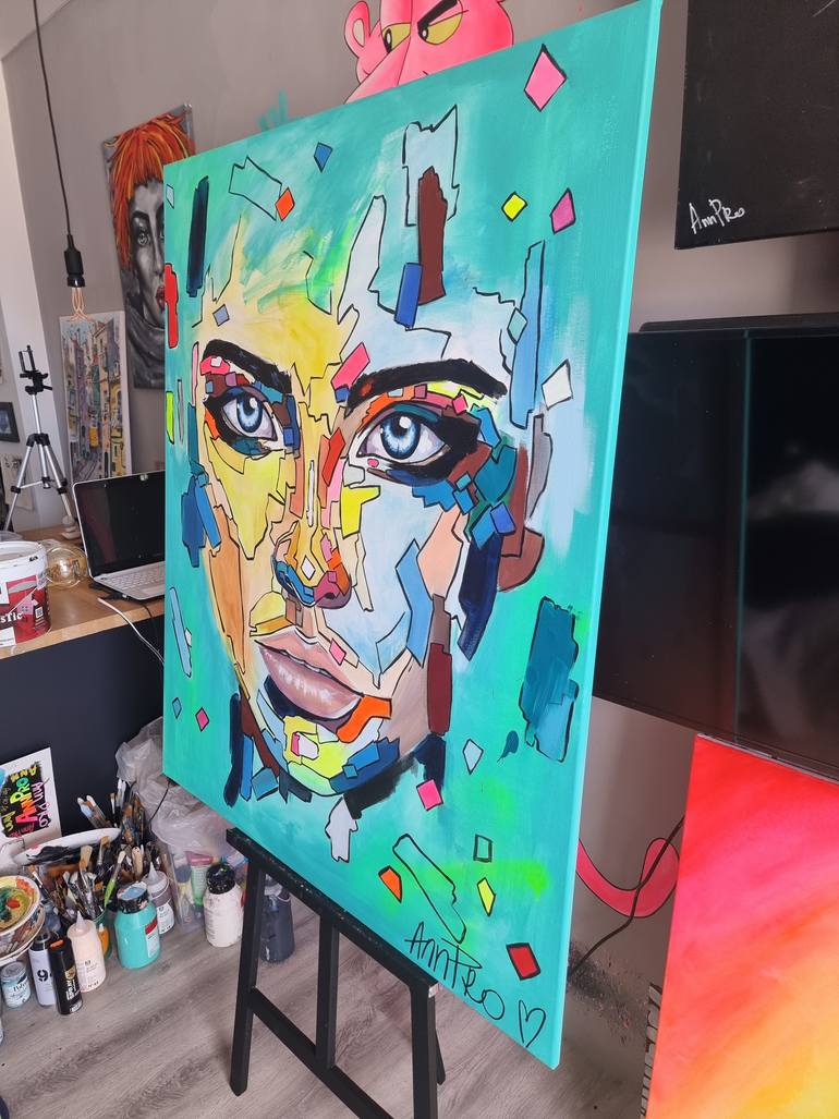 Original Abstract Expressionism Abstract Painting by Ann Pro