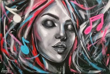 Original Abstract Portrait Paintings by Ann Pro