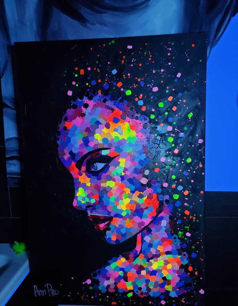 Original Abstract Expressionism Love Painting by Ann Pro