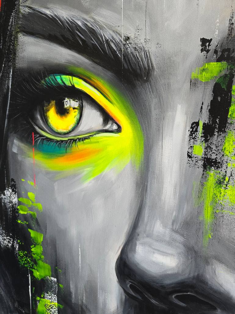 Original Black & White Pop Culture/Celebrity Painting by Ann Pro