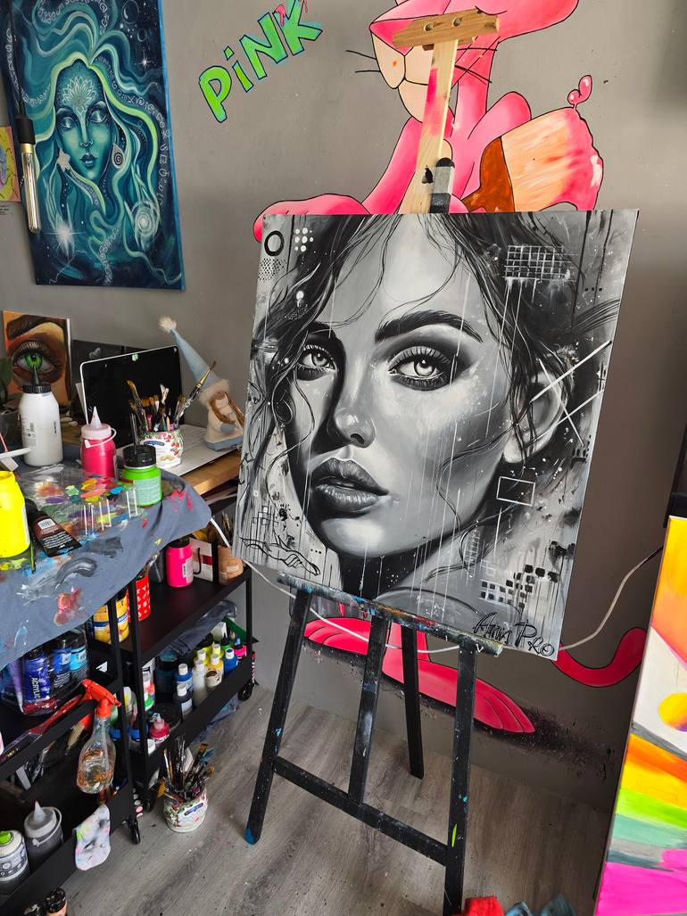 Original Abstract Expressionism Women Painting by Ann Pro