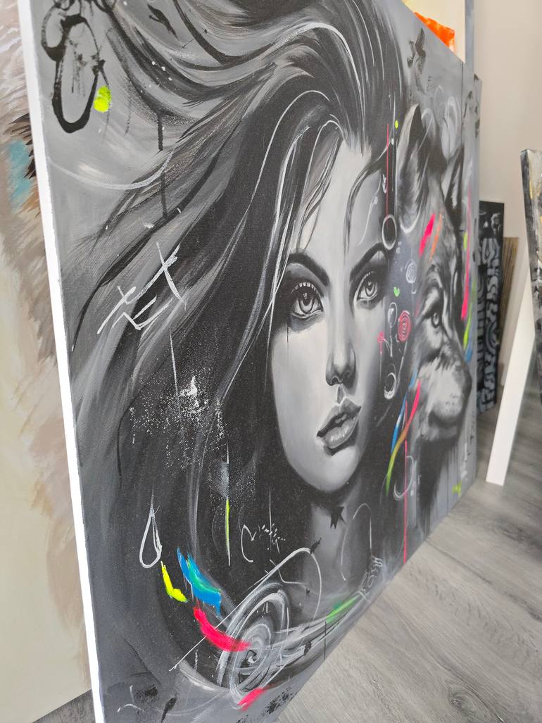 Original Abstract Animal Painting by Ann Pro