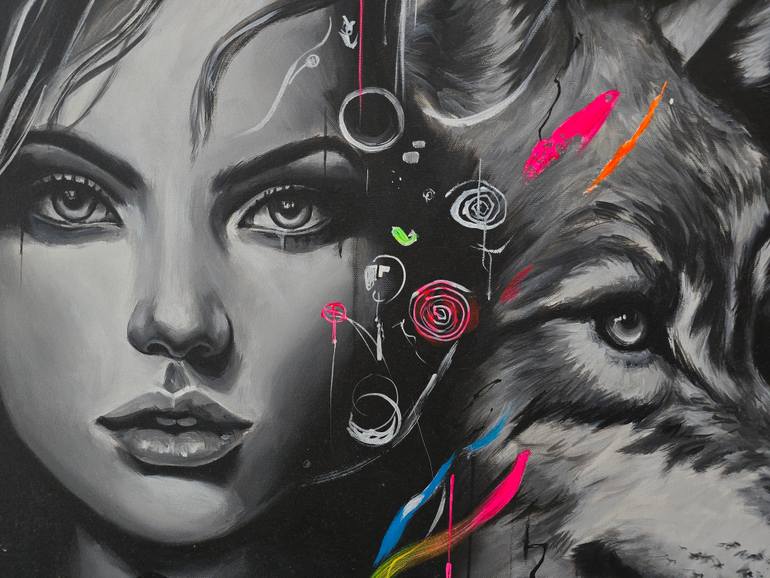 Original Abstract Animal Painting by Ann Pro