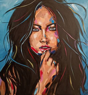 Original Expressionism Pop Culture/Celebrity Paintings by Ann Pro
