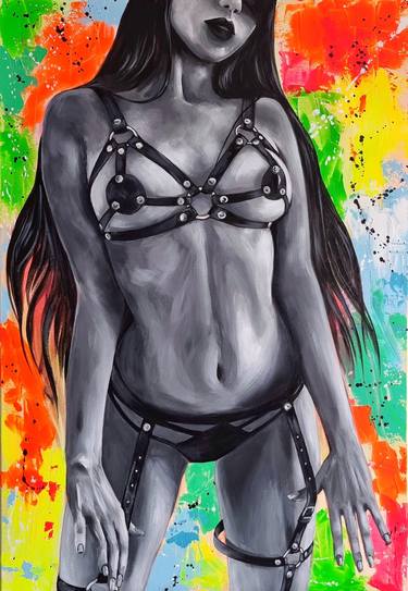 BLACK SIDE - original por art, nude body, erotic art thumb