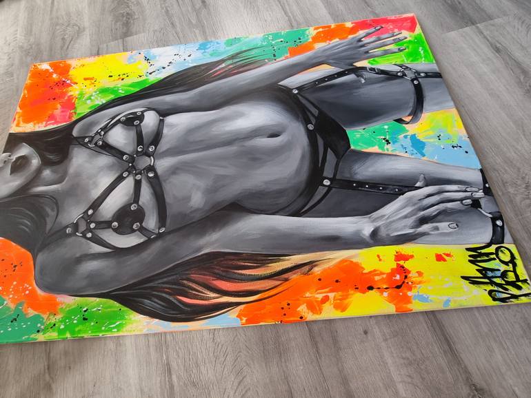 Original Expressionism Erotic Painting by Ann Pro