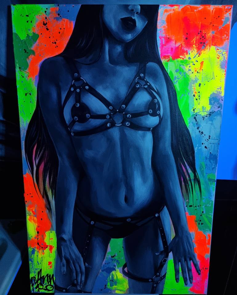 Original Expressionism Erotic Painting by Ann Pro