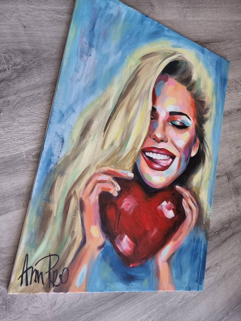 Original Expressionism People Painting by Ann Pro
