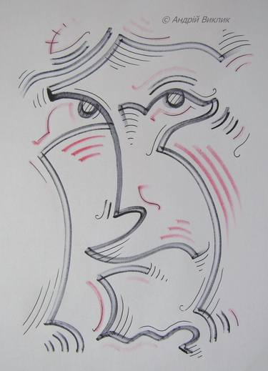 Print of Dada Portrait Drawings by Андрій Виклик