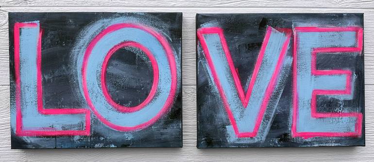 Original Abstract Love Painting by Cristina Costantino