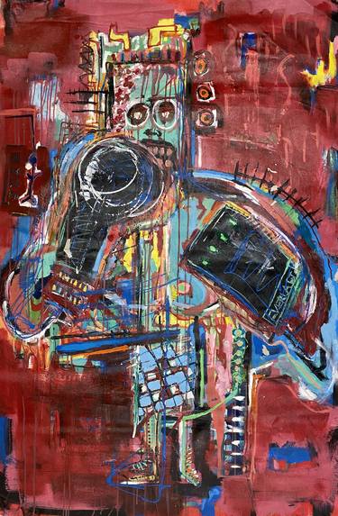 Original Expressionism Sport Painting by Alfonso Reyes