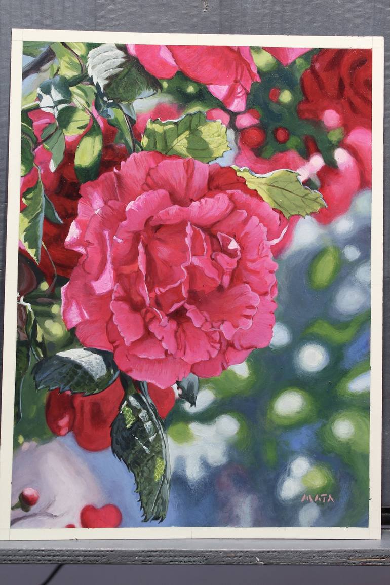 Original Floral Painting by Andre Mata