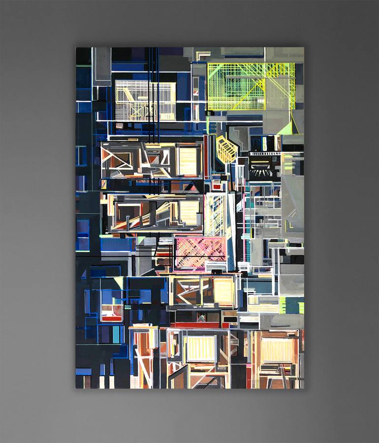 Original Abstract Expressionism Abstract Painting by Jorge Molina Ortiz Monasterio