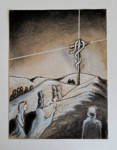 Original Baroque Religion Drawing by Andrew Seelye