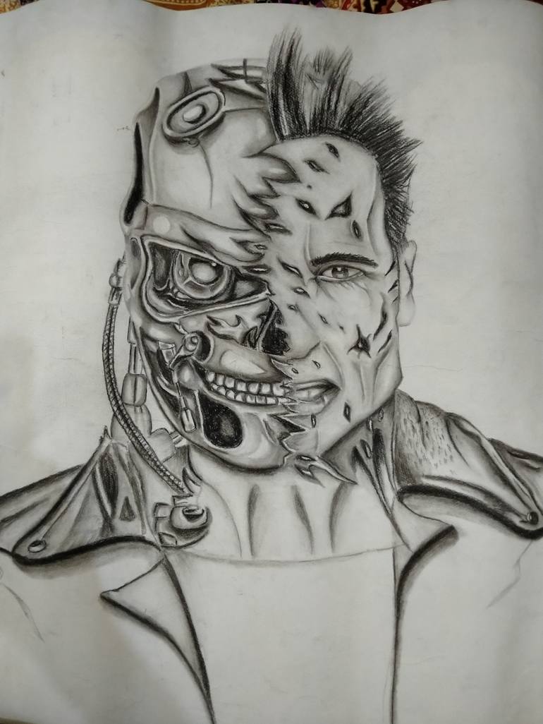 terminator robot drawing