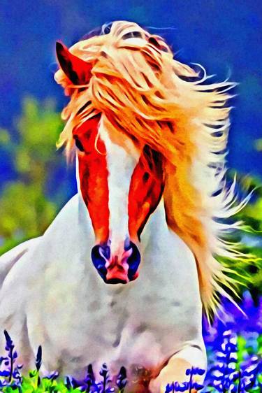 Print of Abstract Horse Digital by Vivek Srivastava