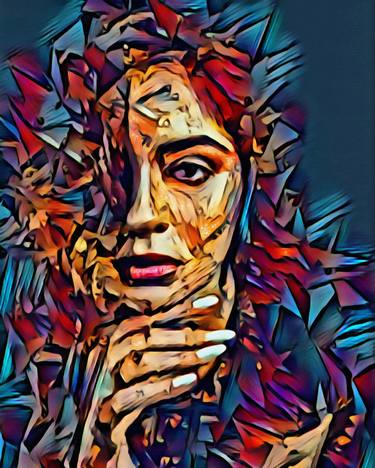 Print of Abstract Women Digital by Vivek Srivastava