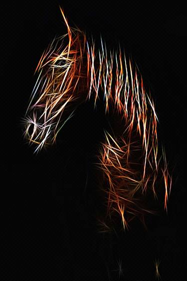 Print of Horse Digital by Vivek Srivastava