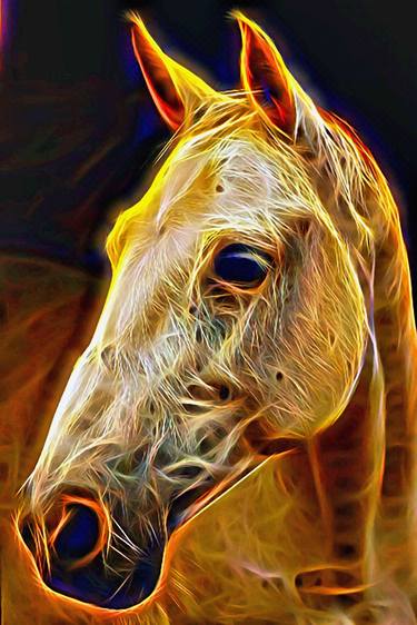 Original Abstract Expressionism Horse Digital by Vivek Srivastava