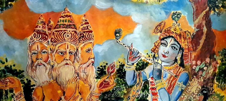 Original Fine Art Religious Painting by Soham Biswas