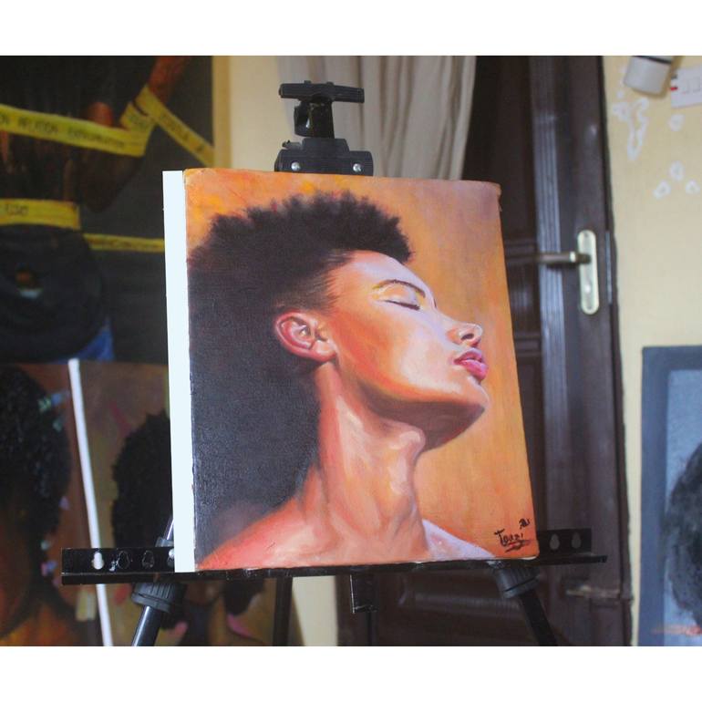 Original Portrait Painting by Tochukwu Chidozie