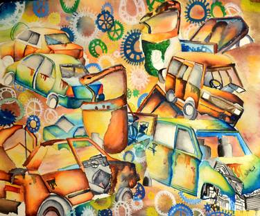 Print of Car Paintings by Batool Agha