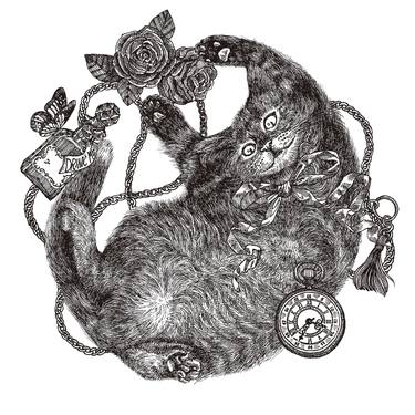 Saatchi Art Artist Nicole Bustamante; Drawings, “Cheshire Cat” #art