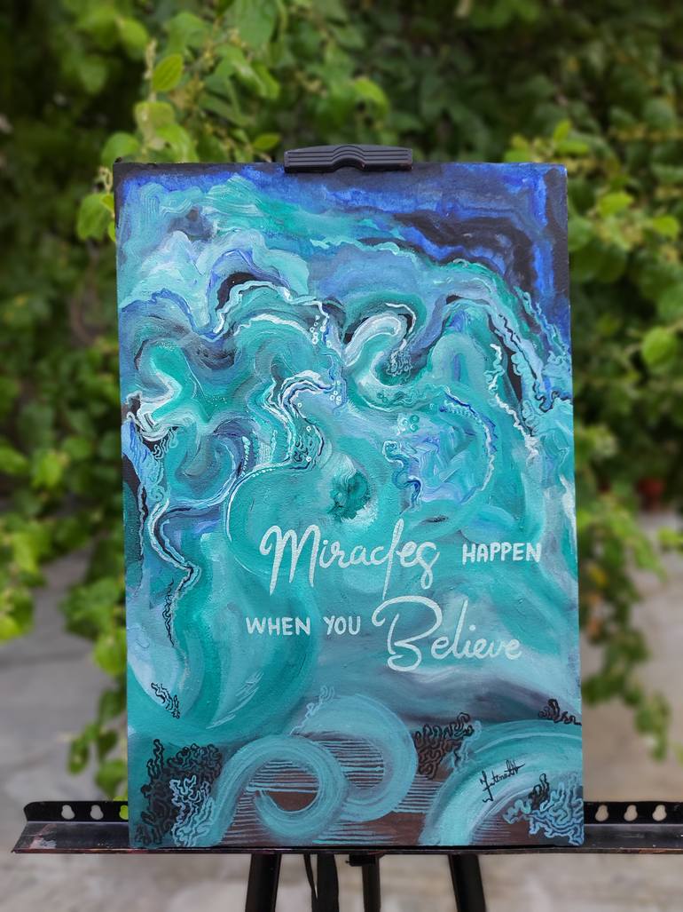 Original Abstract Fantasy Painting by Unflinching Fatima