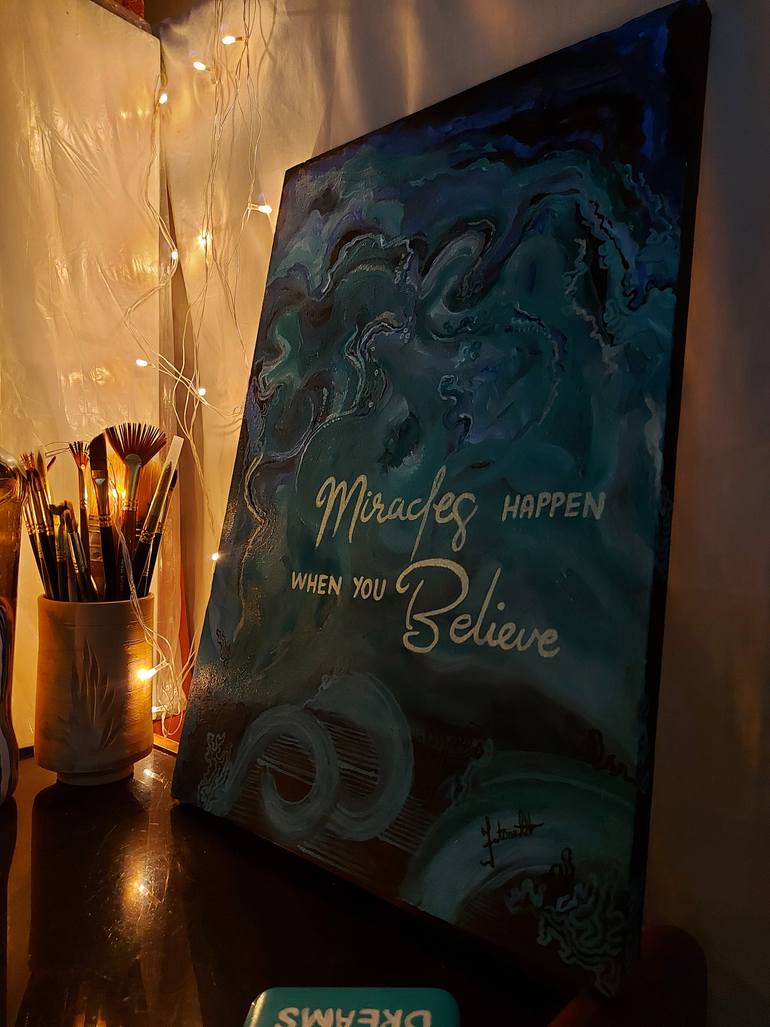 Original Abstract Fantasy Painting by Unflinching Fatima