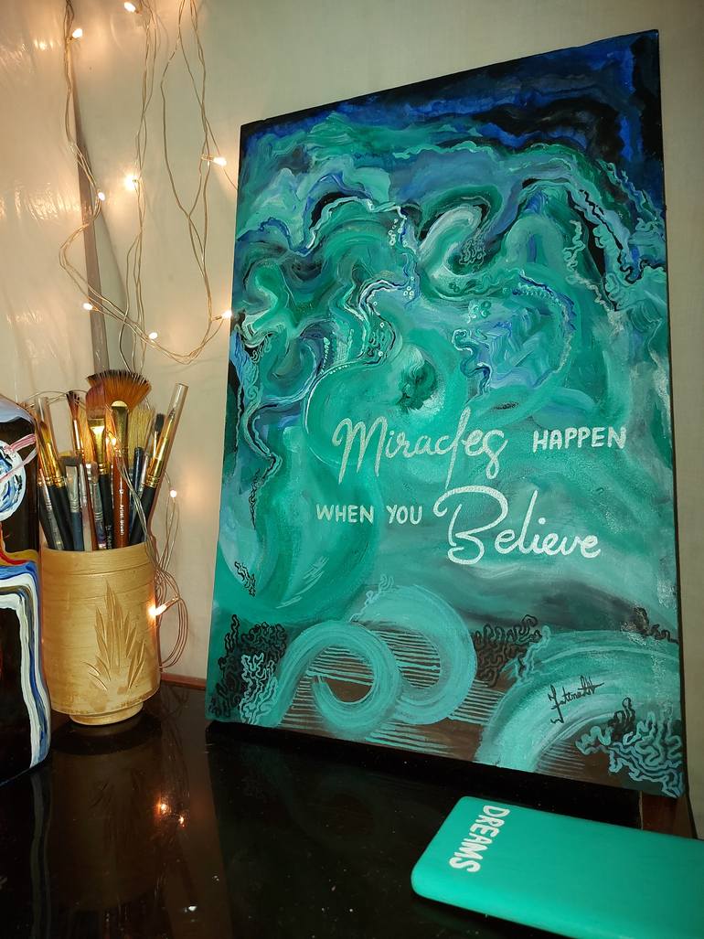 Original Abstract Fantasy Painting by Unflinching Fatima