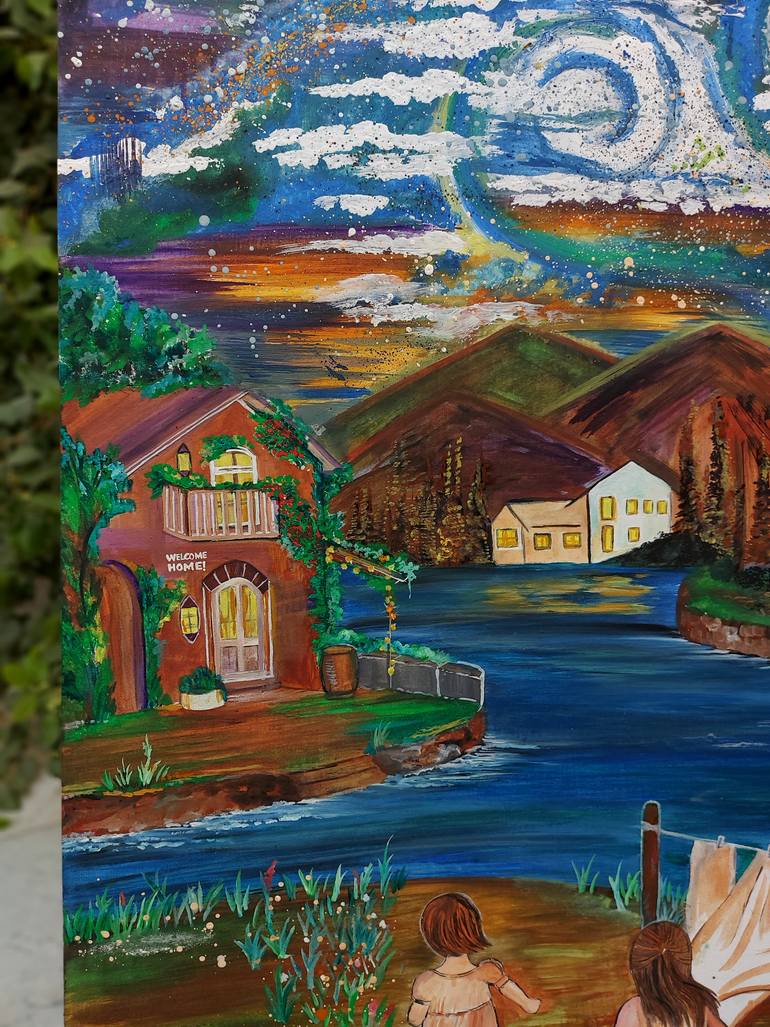 Original Color Field Painting Love Painting by Unflinching Fatima