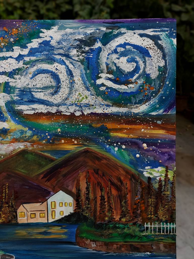 Original Color Field Painting Love Painting by Unflinching Fatima