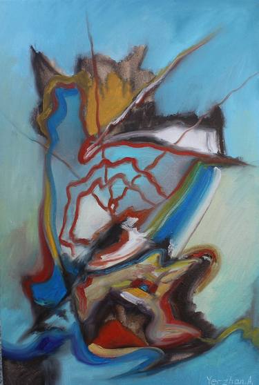 Original Abstract Painting by Erzhan Akhaev