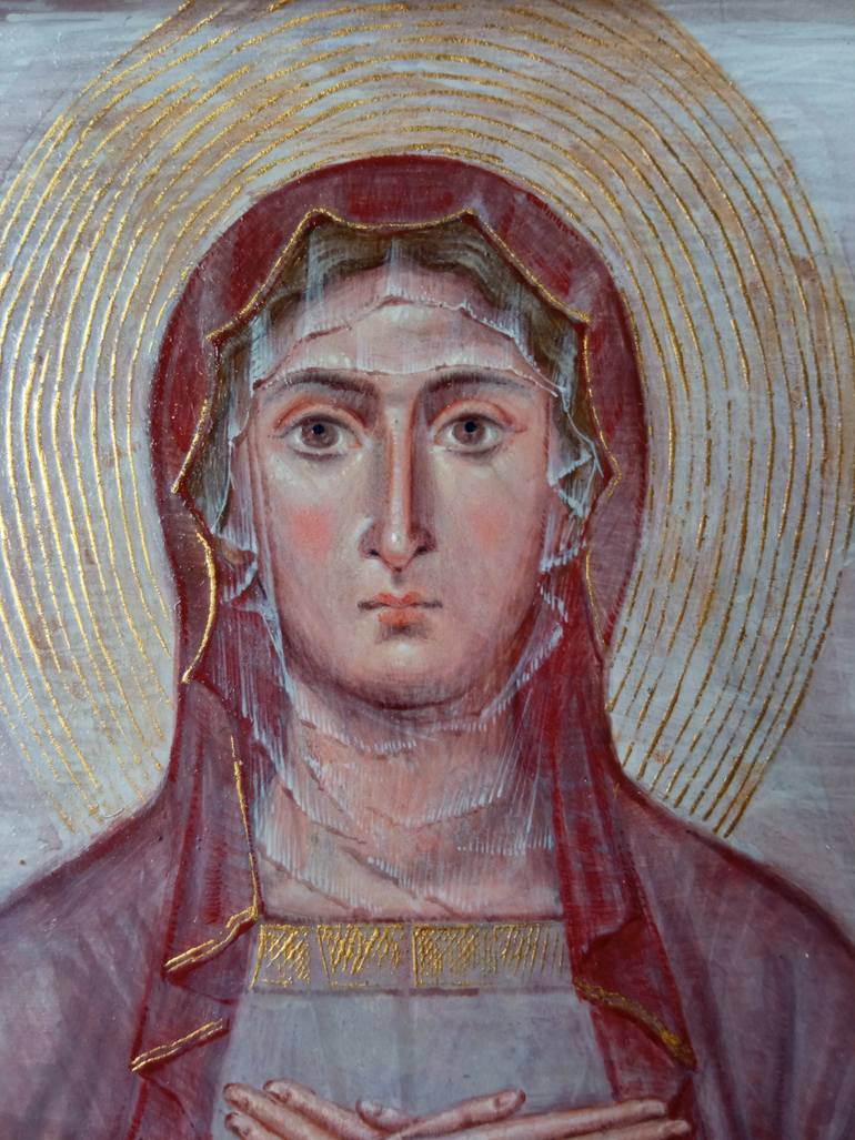 Original Realism Religion Painting by Viktoriia Kolosovska