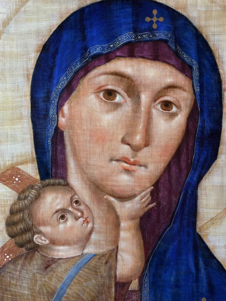 Original Classicism Religion Painting by Viktoriia Kolosovska