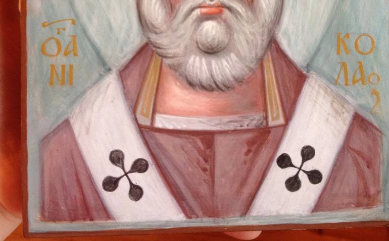 Original Figurative Religion Painting by Viktoriia Kolosovska