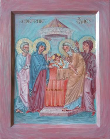 Icon of the Presentation of Jesus at the Temple. Christian icon. Orthodox icon thumb