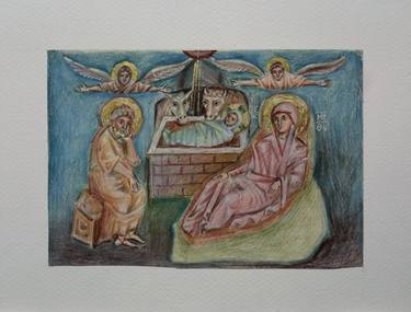 Print of Religious Drawings by Viktoriia Kolosovska