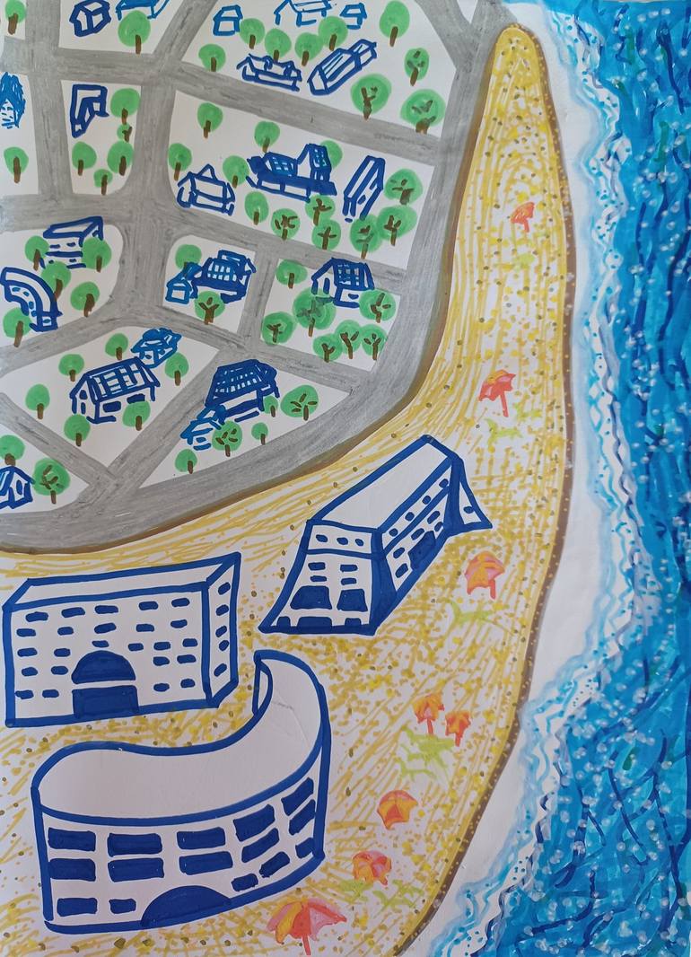 Print of Contemporary Beach Drawings by Dorothy Myung Soo Hong