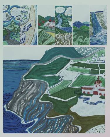 Original Contemporary Landscape Drawing by Dorothy Myung Soo Hong