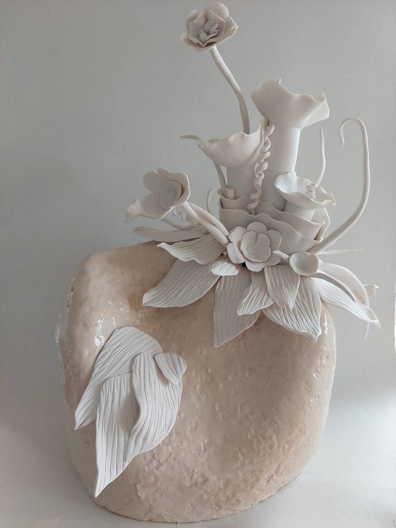 Original Floral Sculpture by Edna Dali