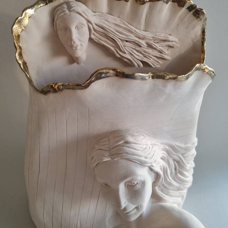 Original Figurative Love Sculpture by Edna Dali