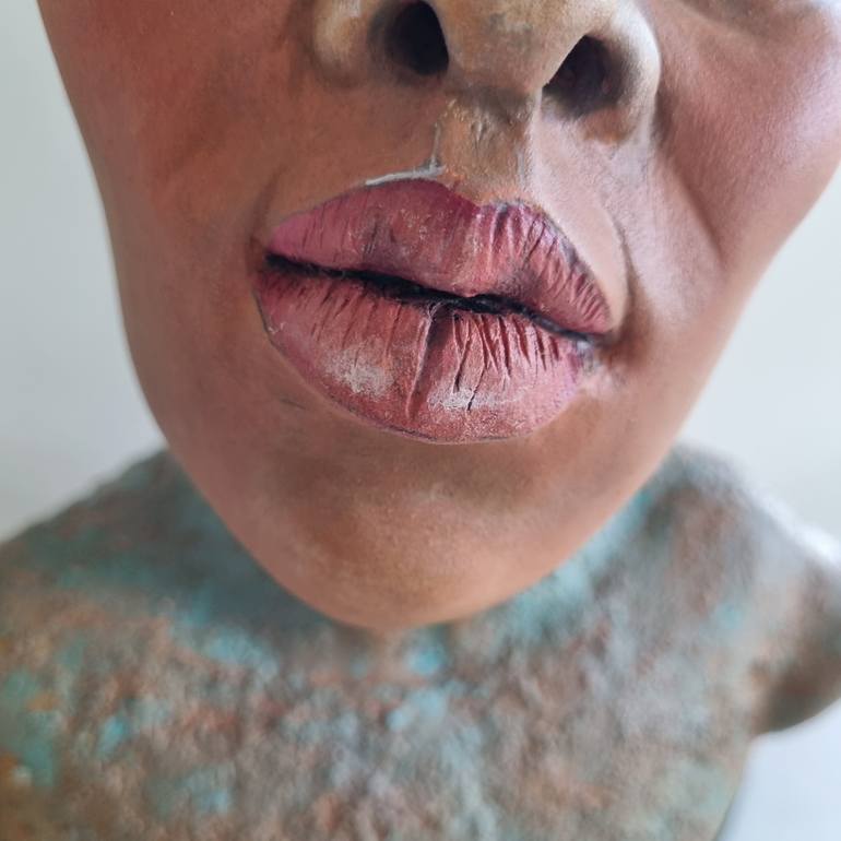 Original Figurative Love Sculpture by Edna Dali