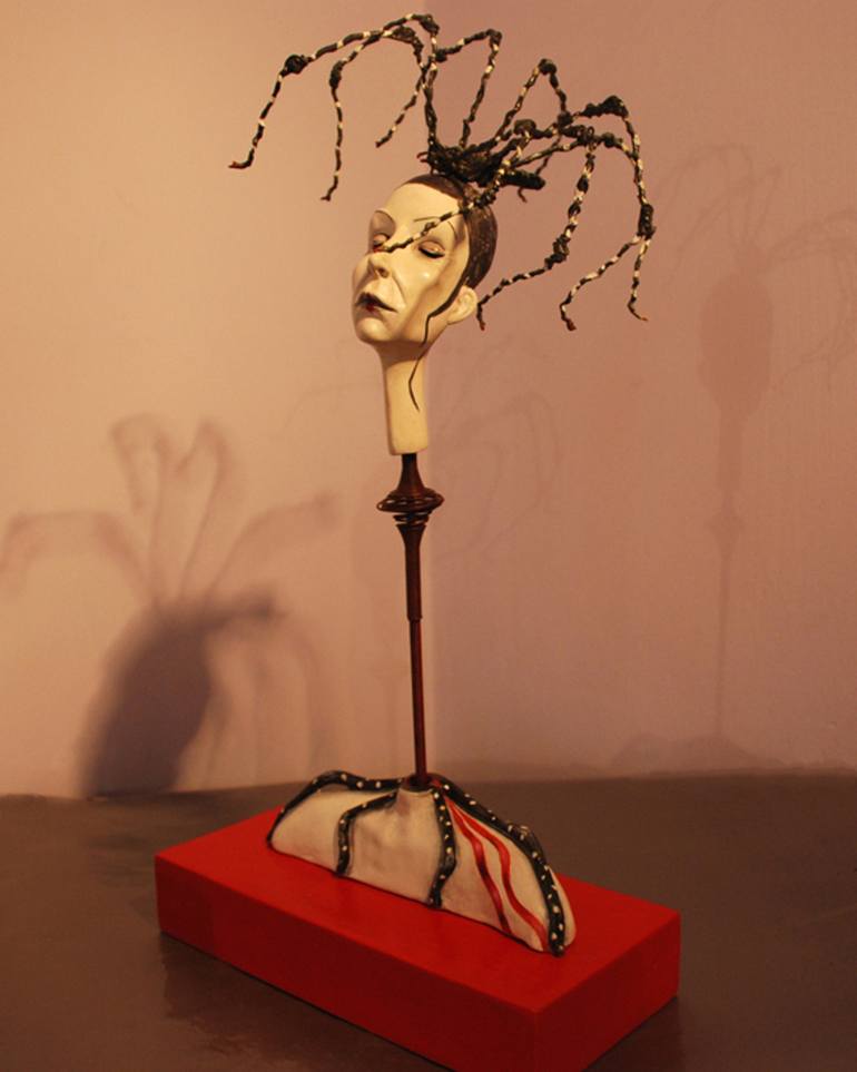 Original Figurative People Sculpture by Edna Dali