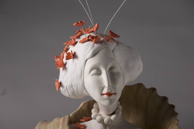 Original Figurative Fantasy Sculpture by Edna Dali